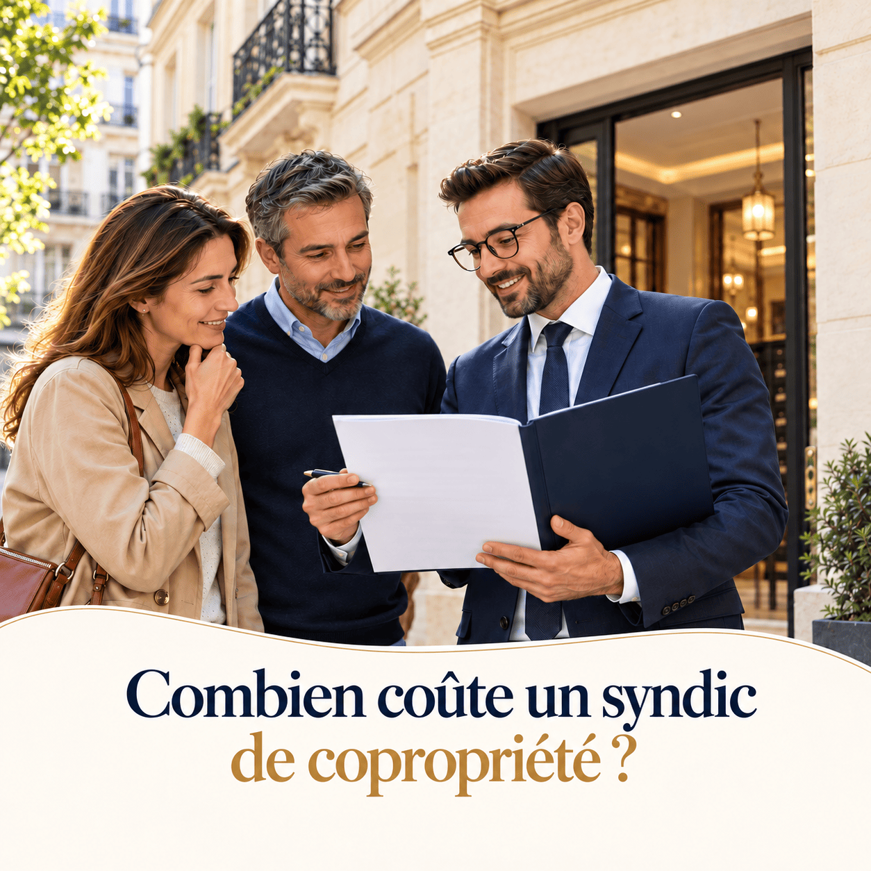 Consultation immobilière devant une résidence élégante (1)